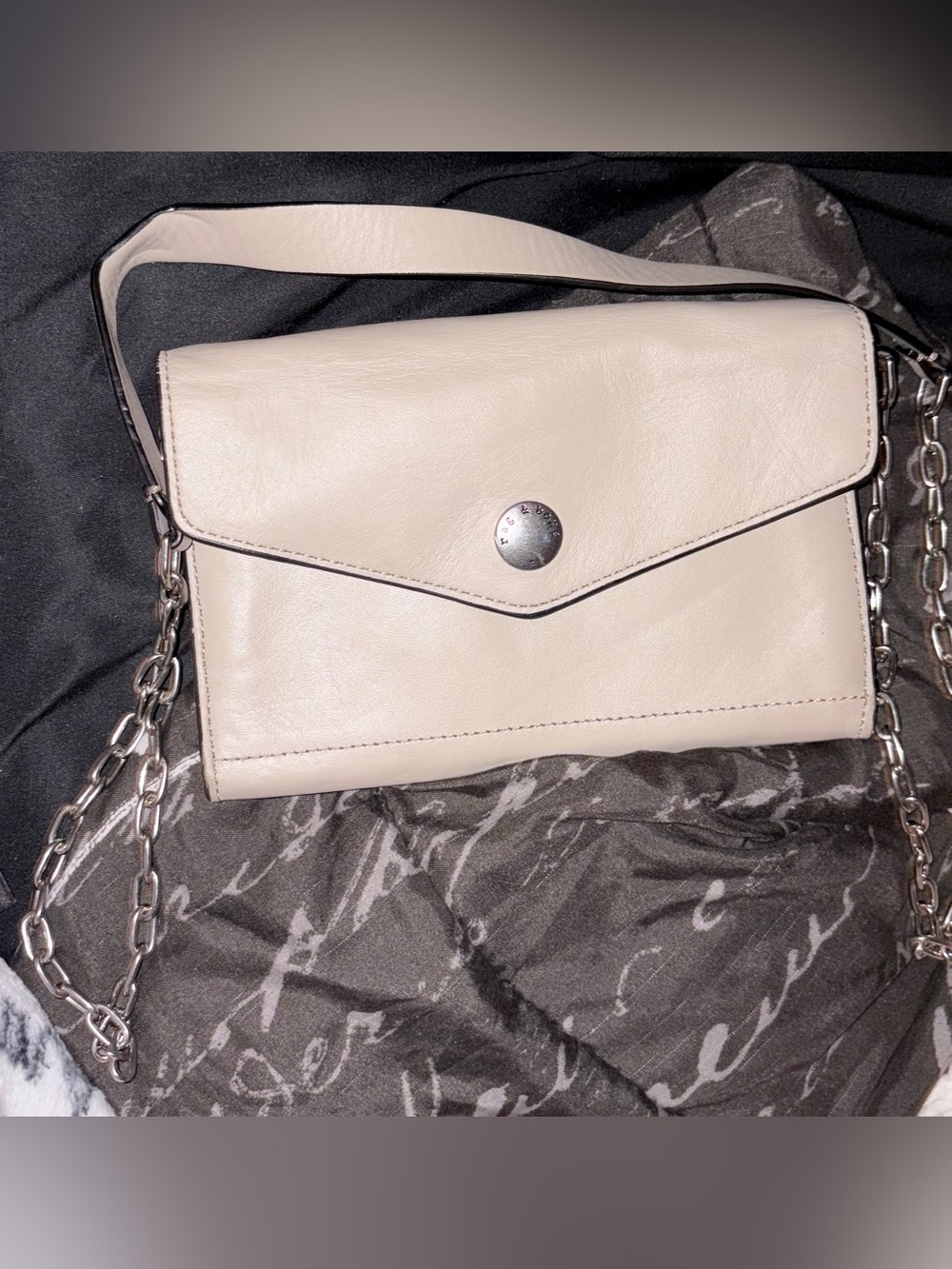 Rag & bone Leather Crossbody Bag with Chain Strap